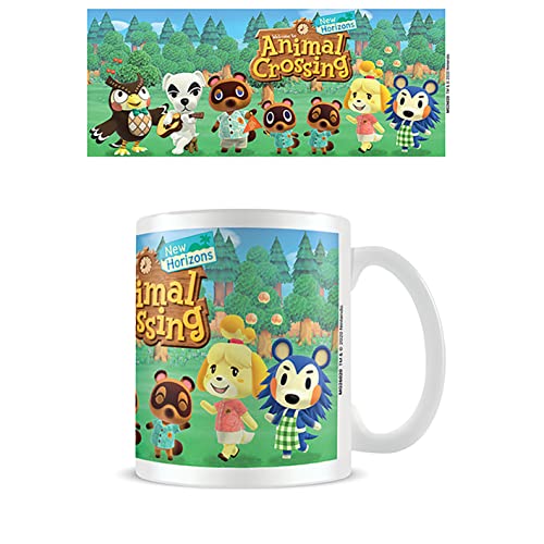 Animal Crossing Keramiktasse in Geschenkbox (Line Up Design) 11oz Keramiktasse - Offizielles Lizenzprodukt von Pyramid International