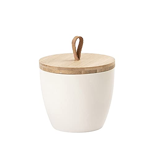 Animal Tree Keramik Tierurne Creme, Keramik Tierurne mit Holzdeckel für Hunde und Katzen, Für Tiere bis zu einem Lebendgewicht von ca. 8 kg von Animal Tree