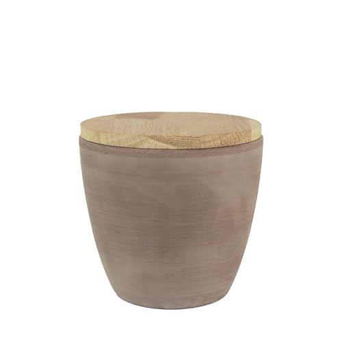 Animal Tree Keramik Tierurne Sandstein, personalisierbare Tierurne mit Holzdeckel für Hunde und Katzen, Für Tiere bis zu einem Lebendgewicht von ca. 60 kg von Animal Tree