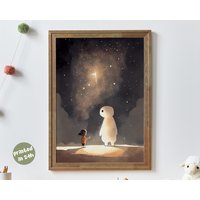 Midnight Stargazing I Abstract & Minimalist Nursery Decor Print Simple Imaginary Friend Illustration Printed Art, Retro Whimsy Midnight Stargazing I Abstract & Minimalist Nursery Decor Print Simple Imaginary Friend Illustration Printed Art, Retro Whimsy von AnimalismusCo