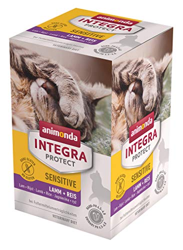 animonda INTEGRA PROTECT Katzenfutter nass Sensitive Lamm und Reis (6 x 100g), vom Tierarzt empfohlen bei Futtermittelallergie, mit Veterinären entwickeltes Diätalleinfutter für Katzen animonda INTEGRA PROTECT Katzenfutter nass Sensitive Lamm und Reis (6 x 100g), vom Tierarzt empfohlen bei Futtermittelallergie, mit Veterinären entwickeltes Diätalleinfutter für Katzen von Animonda Integra Protect