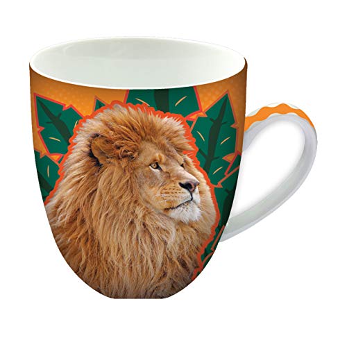 Animug - Löwe von Deluxebase. 450ml großer Keramikbecher. Löwentasse, die eine große Ergänzung zu Ihren Tassen und Bechern oder ein niedliches und lustiges Neuheitsgeschenk ist. von Animug
