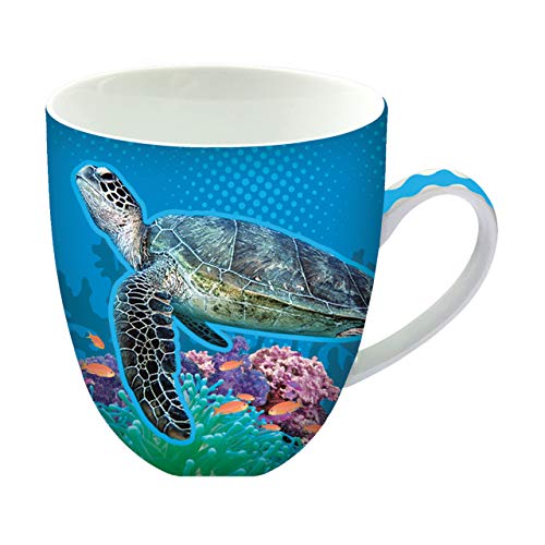 Animug - Meeresschildkröte von Deluxebase. 450ml großer Keramikbecher. Hai-Tasse, die eine große Ergänzung zu Ihren Tassen und Bechern oder ein niedliches und lustiges Neuheitsgeschenk ist. von Animug