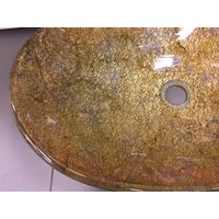 Vergoldete Glas Waschbecken, Einzigartiges Design, Blattgold Oder Blattsilber. Wie Ist Gemacht Um Jeden Chip Farbe Probe Zu Entsprechen Vergoldete Glas Waschbecken, Einzigartiges Design, Blattgold Oder Blattsilber. Wie Ist Gemacht Um Jeden Chip Farbe Probe Zu Entsprechen von AnisArtBoutique