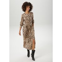 Aniston CASUAL Blusenkleid mit abnehmbarem Bindegürtel, Eingrifftaschen mit trendigem Leo-Print - jedes Teil ein Unikat - NEUE KOLLEKTION von Aniston Casual