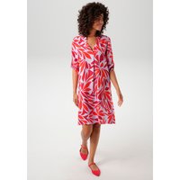 Aniston CASUAL Blusenkleid mit farbharmonischen, grafischen Blätterdruck von Aniston Casual