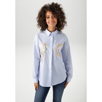 Aniston CASUAL Hemdbluse, mit Pailletten verzierte Smiley-Applikationen - NEUE KOLLEKTION von Aniston Casual