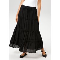 Aniston CASUAL Maxirock, mit kleinen Rüschen verziert von Aniston Casual