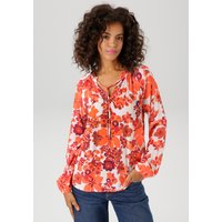Aniston CASUAL Schlupfbluse, mit farbharmonischem, großflächigen Blumendruck Aniston CASUAL Schlupfbluse, mit farbharmonischem, großflächigen Blumendruck von Aniston Casual