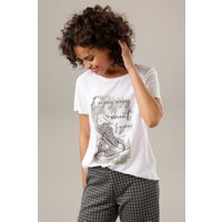 Aniston CASUAL Shirtbluse mit Glitzersteinchen verzierter Frontdruck von Aniston Casual