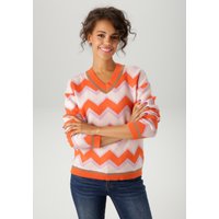 Aniston CASUAL Strickpullover, im interessantem Zick-Zack-Muster - NEUE KOLLEKTION von Aniston Casual