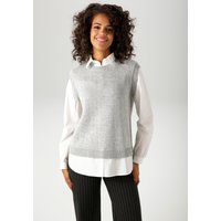 Aniston CASUAL Strickpullover mit Bluseneinsatz - NEUE KOLLEKTION Aniston CASUAL Strickpullover mit Bluseneinsatz - NEUE KOLLEKTION von Aniston Casual