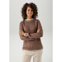 Aniston CASUAL Strickpullover, mit gemusterten Bündchen - NEUE KOLLEKTION von Aniston Casual