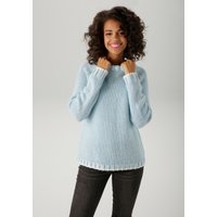 Aniston CASUAL Strickpullover, mit gemusterten Bündchen - NEUE KOLLEKTION Aniston CASUAL Strickpullover, mit gemusterten Bündchen - NEUE KOLLEKTION von Aniston Casual