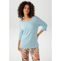 Aniston CASUAL Strickpullover, mit kleinem Schlitz an den 3/4-langen Ärmeln von Aniston Casual
