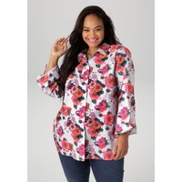 Aniston PLUS Hemdbluse, mit trendigem Blumendruck von Aniston Plus