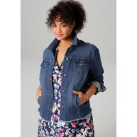 Aniston PLUS Jeansjacke, mit ausgefranstem Saum von Aniston Plus