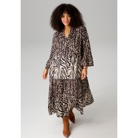 Aniston PLUS Midikleid, im extravaganten Animal-Zebra-Printmix von Aniston Plus