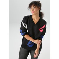 Aniston PLUS Strickpullover, mit eingestrickten farbigen Kussmündern - NEUE KOLLEKTION von Aniston Plus