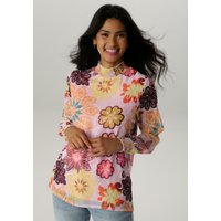 Aniston SELECTED Chiffonbluse, mit Blumendruck und Smokbündchen von Aniston Selected