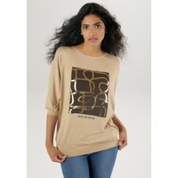 Aniston SELECTED Fledermausshirt, mit goldfarbenem Folienprint von Aniston Selected