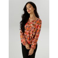 Aniston SELECTED Langarmshirt, mit Cut-out und farbenfrohem Blütendruck - NEUE KOLLEKTION von Aniston Selected