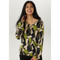Aniston SELECTED Langarmshirt, mit Cut-out und phantasievollem Druck von Aniston Selected