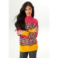 Aniston SELECTED Strickpullover, im Animal-Look in Kombination mit Blockstreifen - NEUE KOLLEKTION von Aniston Selected