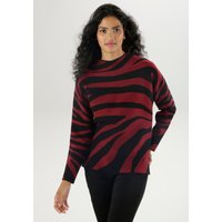 Aniston SELECTED Strickpullover, mit Animal-Muster und weitem Stehkragen von Aniston Selected