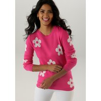Aniston SELECTED Strickpullover, mit eingestricktem Blumenmuster allover - NEUE KOLLKTION von Aniston Selected