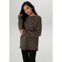 Aniston SELECTED Strickpullover mit eingestrickter Zick-Zack-Allover-Musterung - NEUE KOLLEKTION von Aniston Selected
