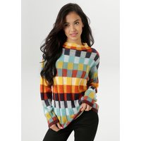 Aniston SELECTED Strickpullover mit mehrfarbig strukturierten Karomuster - NEUE KOLLEKTION von Aniston Selected