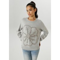 Aniston SELECTED Strickpullover vorne mit funkelnden Glitzersteinen verziert - NEUE KOLLEKTION von Aniston Selected
