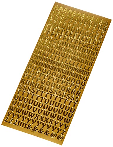 Anitas Großbuchstaben Umreißen Aufkleber, Gold von Anita's