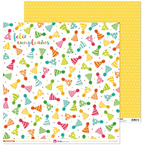 Anita y Su Mundo 37018650 Colección Felicidades Scrapbooking-Papier, Partyhüte, 30.5 x 30.5 cm von Anita y Su Mundo