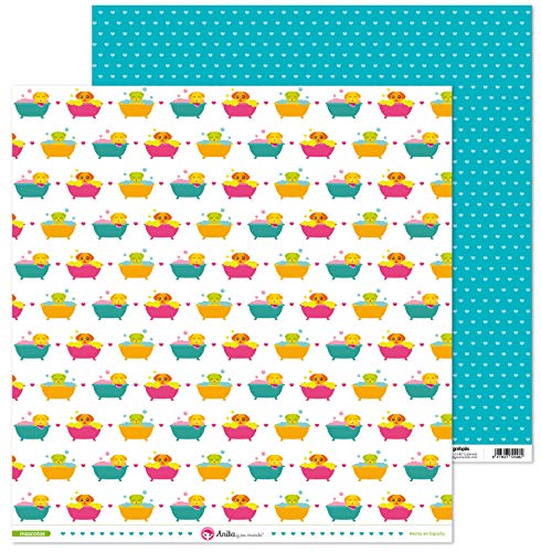 Anita y Su Mundo 37019731 Colección Mascotas Scrapbooking-Papier, Badewannen, 30.5 x 30.5 cm von Anita y Su Mundo