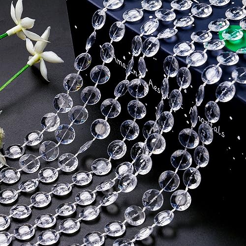14-32 m Kristallperlen-Girlande Acryl Perlen Rollen, DIY Dekoration, Schillernde Bunte Kristallgirlande für Hochzeit, Party, Weihnachtsbaum, Haus & Handwerk von Aniyan
