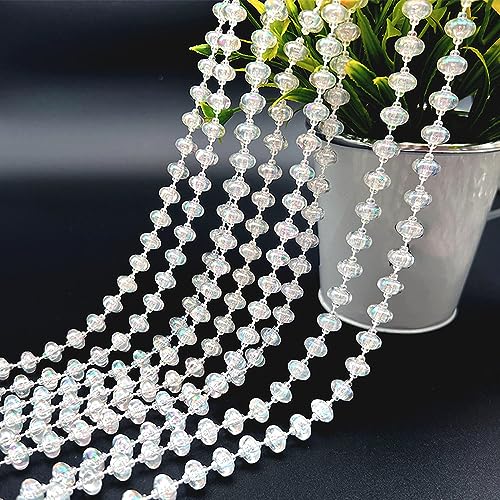 14-32 m Kristallperlen-Girlande Acryl Perlen Rollen, DIY Dekoration, Schillernde Bunte Kristallgirlande für Hochzeit, Party, Weihnachtsbaum, Haus & Handwerk 14-32 m Kristallperlen-Girlande Acryl Perlen Rollen, DIY Dekoration, Schillernde Bunte Kristallgirlande für Hochzeit, Party, Weihnachtsbaum, Haus & Handwerk von Aniyan