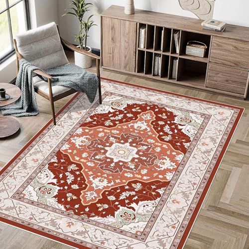 Aniyan Boho Teppich Wohnzimmer Schlafzimmer, Waschbar Faltbar, Anti-Rutsch Rückseite, Weicher Kurzflor Kaschmirimitat, Modern Stil (40x120cm, Stil G) von Aniyan
