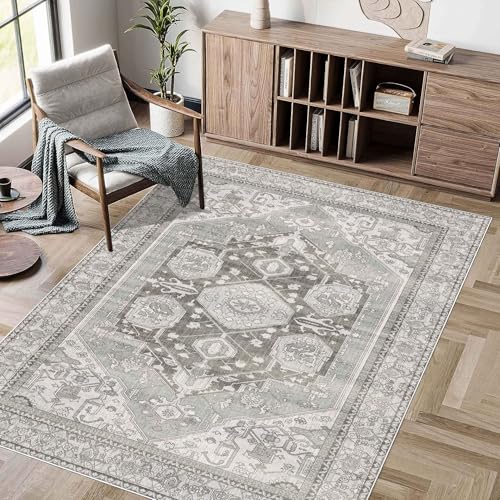 Aniyan Boho Teppich Wohnzimmer Schlafzimmer, Waschbar Faltbar, Anti-Rutsch Rückseite, Weicher Kurzflor Kaschmirimitat, Modern Stil (40x75cm, Stil B) von Aniyan