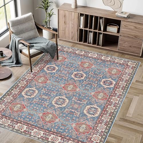 Aniyan Boho Teppich Wohnzimmer Schlafzimmer, Waschbar Faltbar, Anti-Rutsch Rückseite, Weicher Kurzflor Kaschmirimitat, Modern Stil (60x90cm, Stil C) von Aniyan