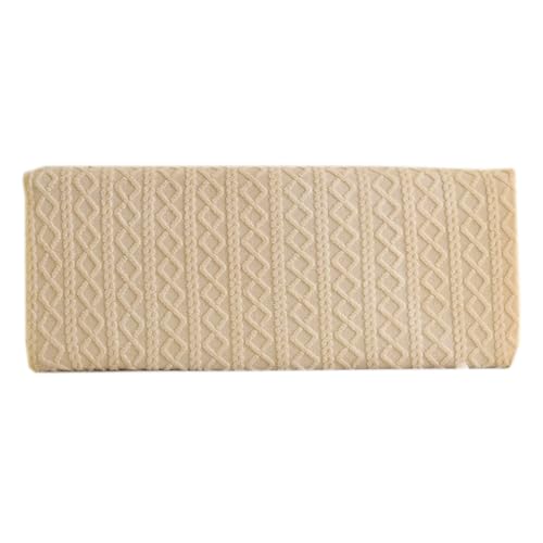 Aniyan Jacquard Plüsch Bettkopfteil Bezug, Staubdicht & Wärmend, Dehnbar mit Gummizug, Schutz für Kopfteil, Waschbar, Anti-Kratz (120cm, Beige) von Aniyan