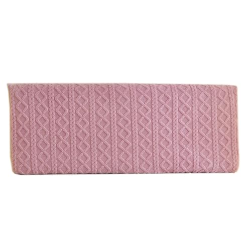 Aniyan Jacquard Plüsch Bettkopfteil Bezug, Staubdicht & Wärmend, Dehnbar mit Gummizug, Schutz für Kopfteil, Waschbar, Anti-Kratz (120cm, Rosa) von Aniyan