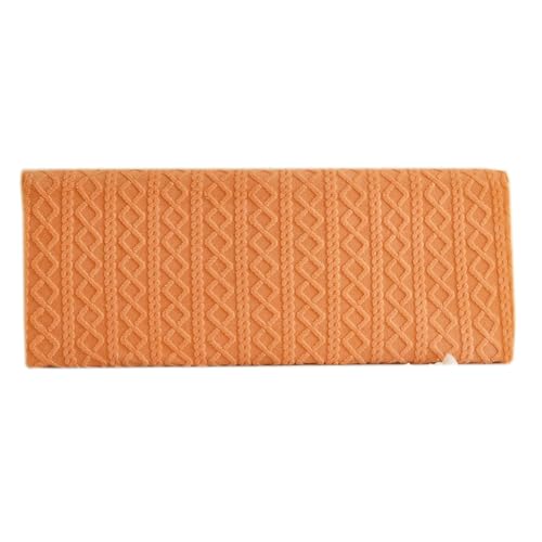 Aniyan Jacquard Plüsch Bettkopfteil Bezug, Staubdicht & Wärmend, Dehnbar mit Gummizug, Schutz für Kopfteil, Waschbar, Anti-Kratz (90cm, Orange) von Aniyan