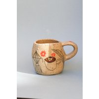 Handgemachte Keramik Kaffeebecher - Skurril Line Art, Einzigartige Handgemachte Keramik Kaffeebecher - Skurril Line Art, Einzigartige von AnjaBartelt