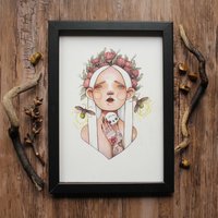 Din A4 Poster Kunstdruck Silent Memories in Bloom von AnjaSturmStudio