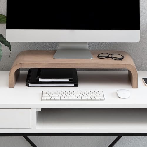 Anji Mountain Biscotti Monitorständer aus Holz, Schreibtisch-Organizer, Tisch für Zuhause, Büro, Arbeitsplatz, Laptop-Erhöhung, ergonomisches Design, Ständer für Gaming-Setup, Biscotti von Anji Mountain