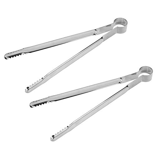 Anjing 2 Stück Edelstahl-Eiszange mit gezacktem Zacken, für Küche, Kochen, Grill, Brötchen, Brot, Grillzange Anjing 2 Stück Edelstahl-Eiszange mit gezacktem Zacken, für Küche, Kochen, Grill, Brötchen, Brot, Grillzange von Anjing