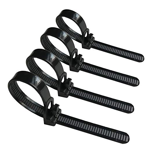 Anjing 50 Stück wiederverwendbare Kabelbinder Nylon Heavy Duty Kabelbinder Mini Flexible Kabelbinder Schwarz von Anjing