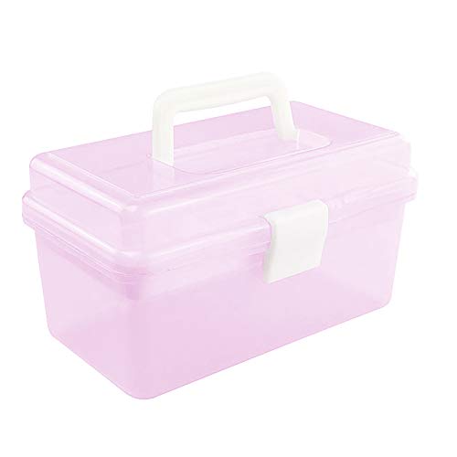 Craft Caddy Box Kunststoff Freischwinger Box 2 Fächer Kunst und Handwerk Box für Bleistifte Farben Pastellkreiden Bastelzubehör von Anjing